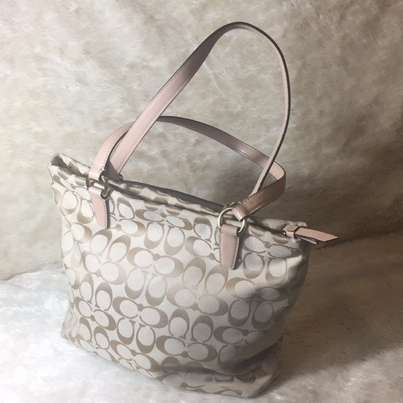 ⬇️Coach F28504 Signature Strip Tote Shoulder Bag - Picture 4 of 8